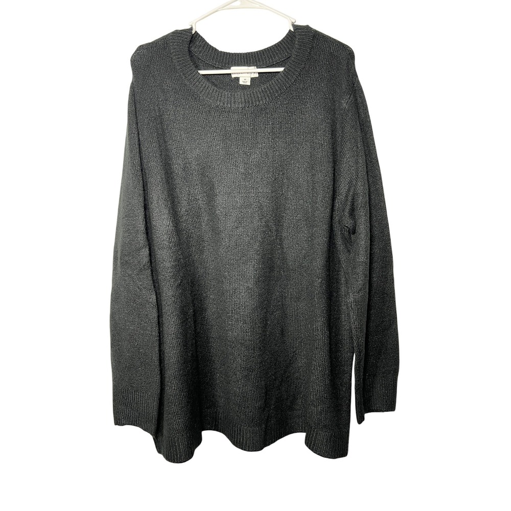 Ava & Viv Womens 4X Gray Long Sleeve Knit Tunic‎ Sweater Plus Size